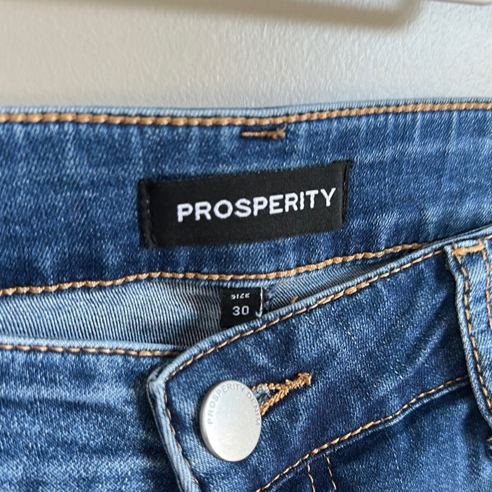 GUC Prosperity Blue High Rise Boot Cut Jeans Denim with Stretch Size 30 - Picture 3 of 9